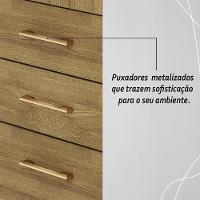 Guarda Roupa Solteiro 4 Portas 3 Gavetas Espanha - Nature-brisa Nature-brisa - 7