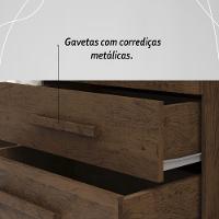 Guarda Roupa Solteiro 6 Portas 3 Gavetas Taurus - Imbuia Rústico Imbuia Rústico - 6