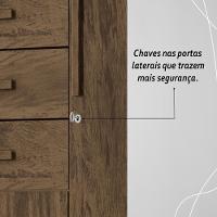 Guarda Roupa Solteiro 6 Portas 3 Gavetas Taurus - Imbuia Rústico Imbuia Rústico - 8