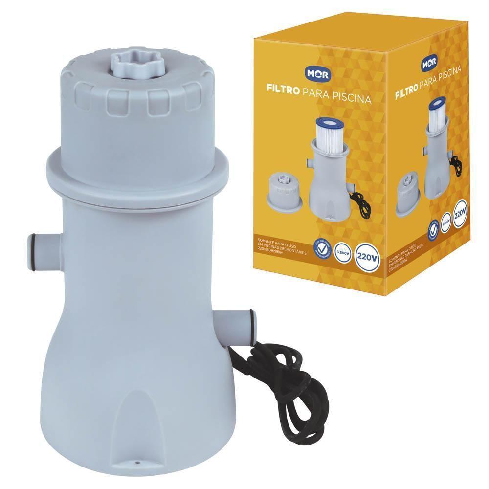 Filtro Piscina Bomba Vazão 3.600 L/h Refil Mor 220V - 1