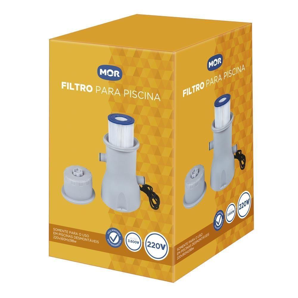 Filtro Piscina Bomba Vazão 3.600 L/h Refil Mor 220V - 2