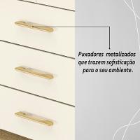 Guarda Roupa Solteiro 4 Portas 3 Gavetas Espanha - Nature-champanhe Nature-champanhe - 7