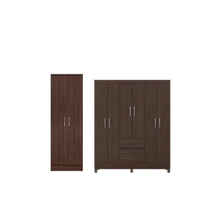Conjunto Guarda Roupa Casal e Sapateira Amadeu 6 Portas 2 Gavetas Cafe Touch MDP