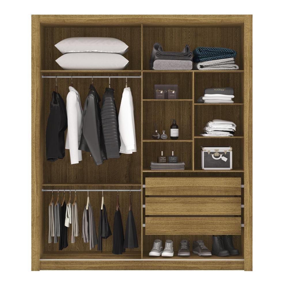 Guarda Roupa Casal 2 Portas 3 Gavetas Istambul - Nature-fendi Nature-fendi - 7