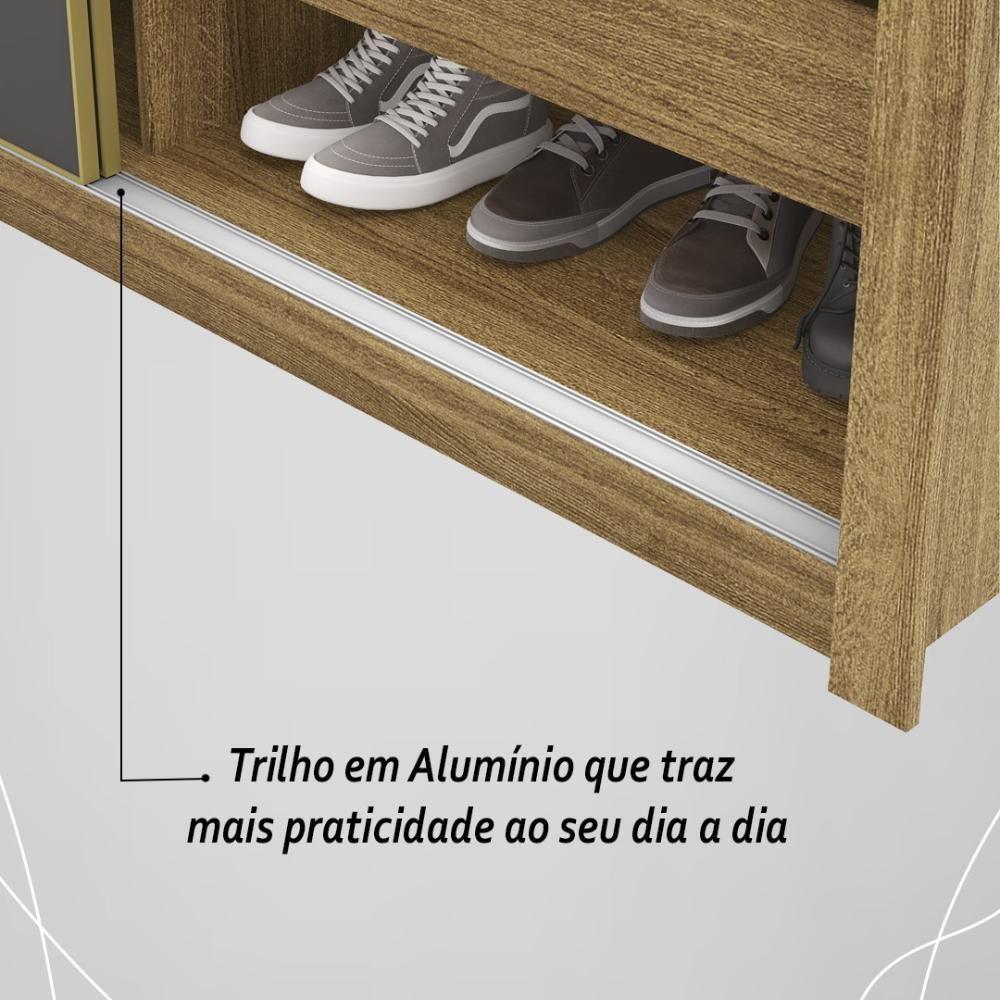 Guarda Roupa Casal 2 Portas 3 Gavetas Istambul - Nature-alasca-camarim Nature-alasca-camarim - 3