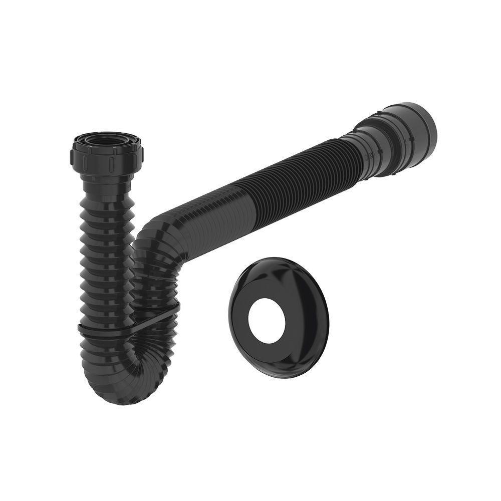 Sifão Sanfonado Extensível Censi 1,5m Preto - 1