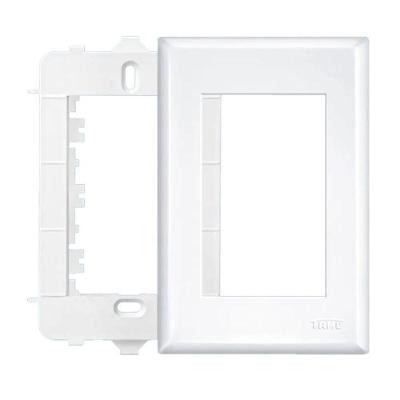 Conjunto Fame Evidence - Placa Com Suporte 3 Módulos Horizontais 4x2