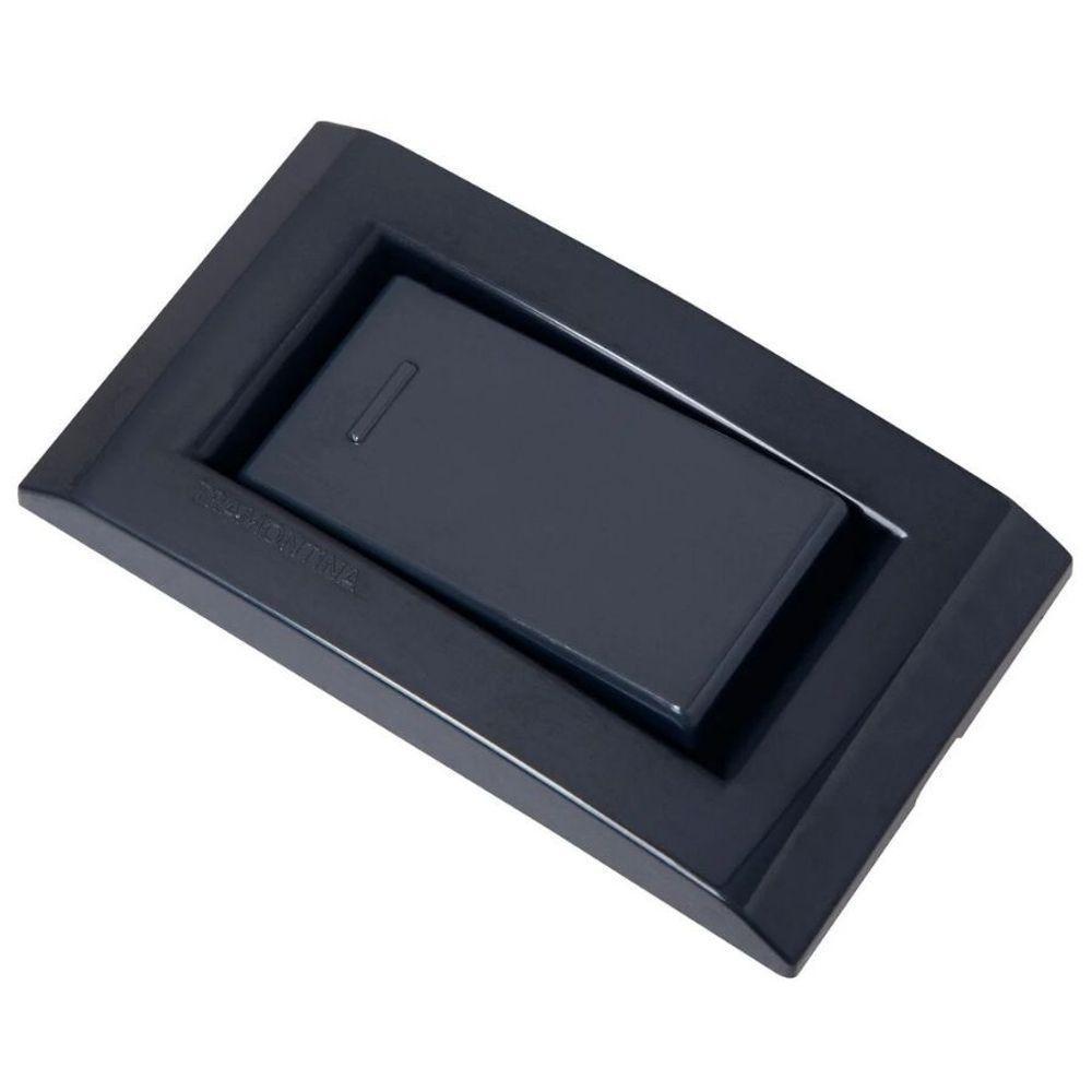 Conjunto Para Móvel 1 Interruptor Simples 10 A Tramontina Liz Grafite - 2