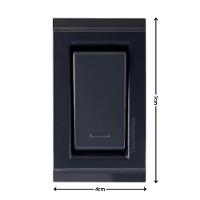 Conjunto Para Móvel 1 Interruptor Simples 10 A Tramontina Liz Grafite - 3