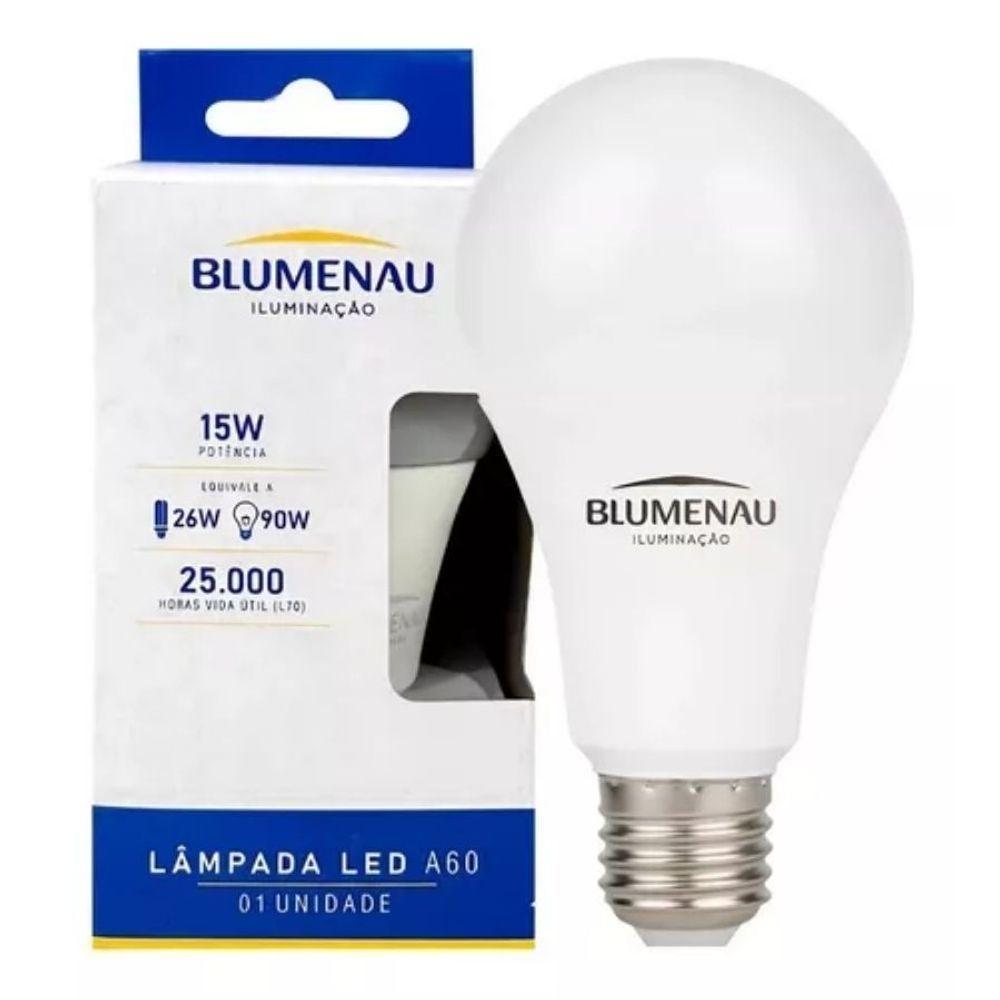 Lâmpada Led A60 Blumenau - 15w - 6500k Luz Branco Frio - 4