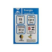 Lâmpada Led A60 Blumenau - 15w - 6500k Luz Branco Frio - 3