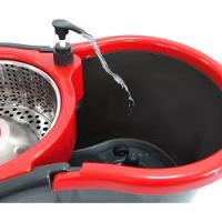 Mop Balde Esfregão Giratório Pró 1 Refil Com Roda E Alça - 2