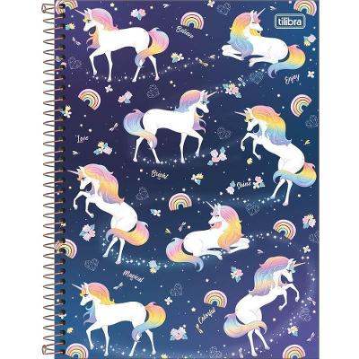 Caderno Espiral Capa Dura Universitário 10 Matérias Blink 160 Folhas