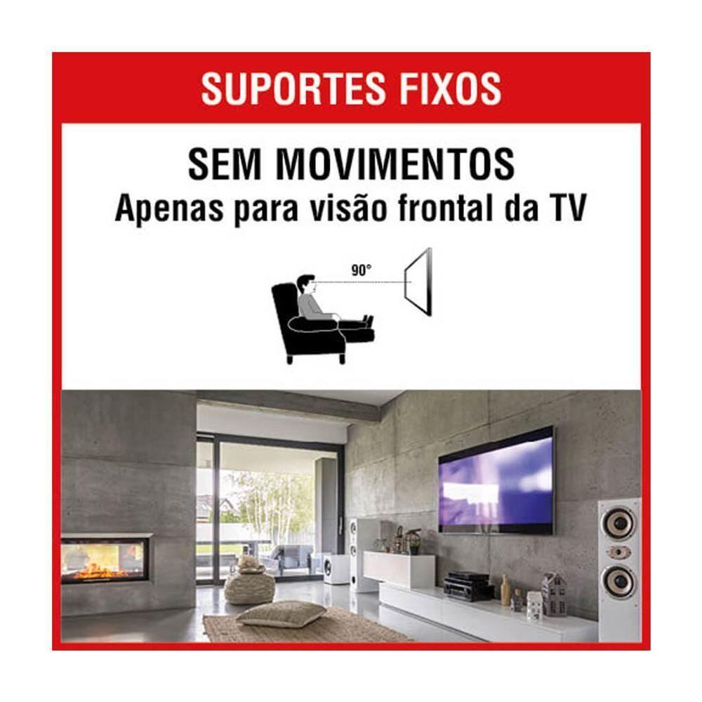 Suporte Para Tv 10-71 Universal Fixo Brasforma Sbrun750 Preto - 3