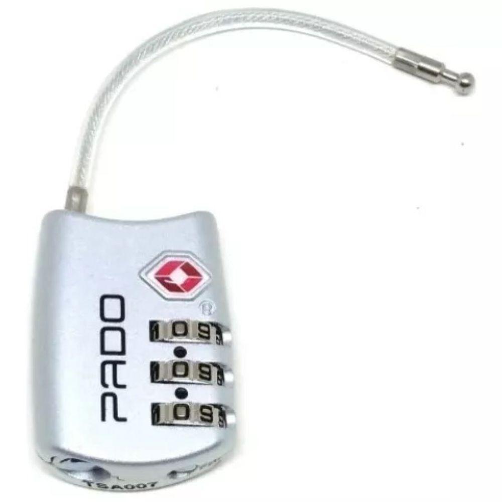 Cadeado Para Mala Com Segredo Haste Flexível Pado Prata - 2