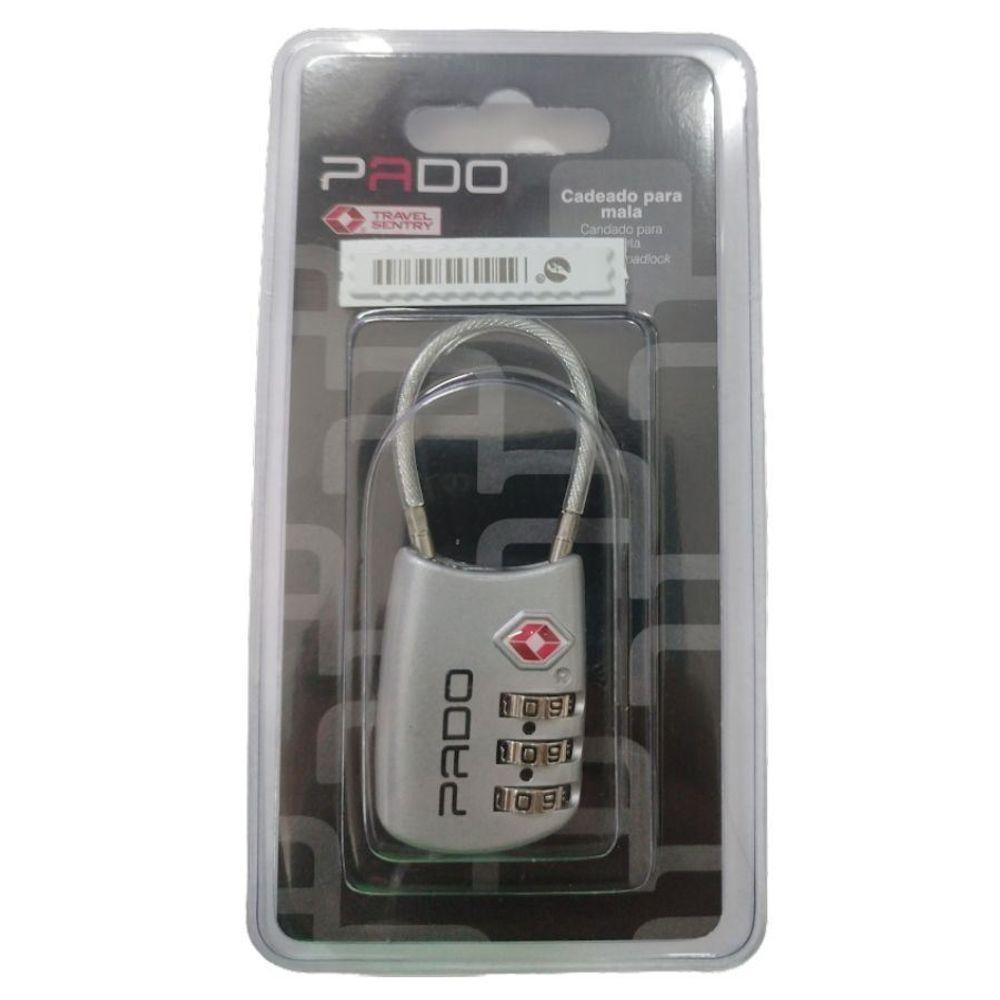 Cadeado Para Mala Com Segredo Haste Flexível Pado Prata - 5