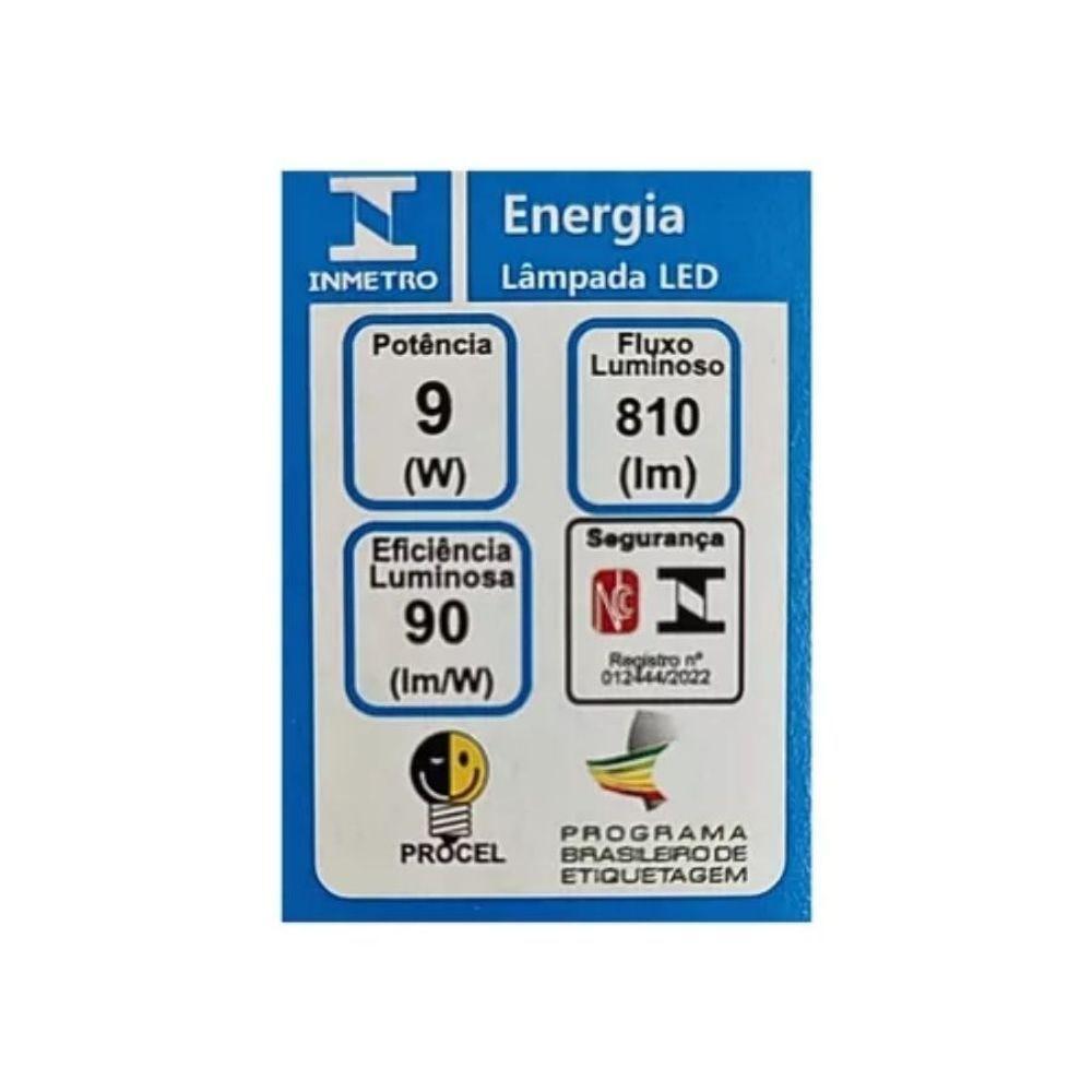 Lâmpada Led A60 Blumenau 9w-6500k Luz Branco Frio - 3