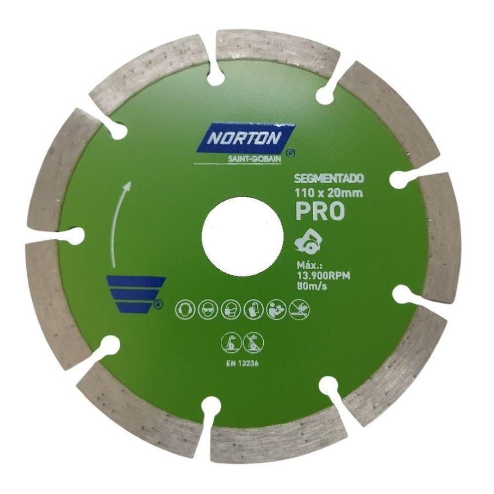 Disco Diamantado Segmentado Pro Norton 110mm - 1