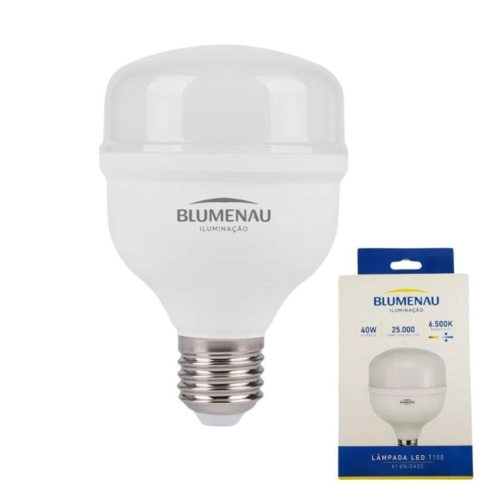 Lâmpada Led T100 Blumenau - 40w - 6500k Luz Branco Frio - 4