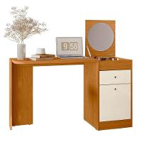 Penteadeira Camarim Com Gaveta E Espelho Desire Cinamomo/off White - 1