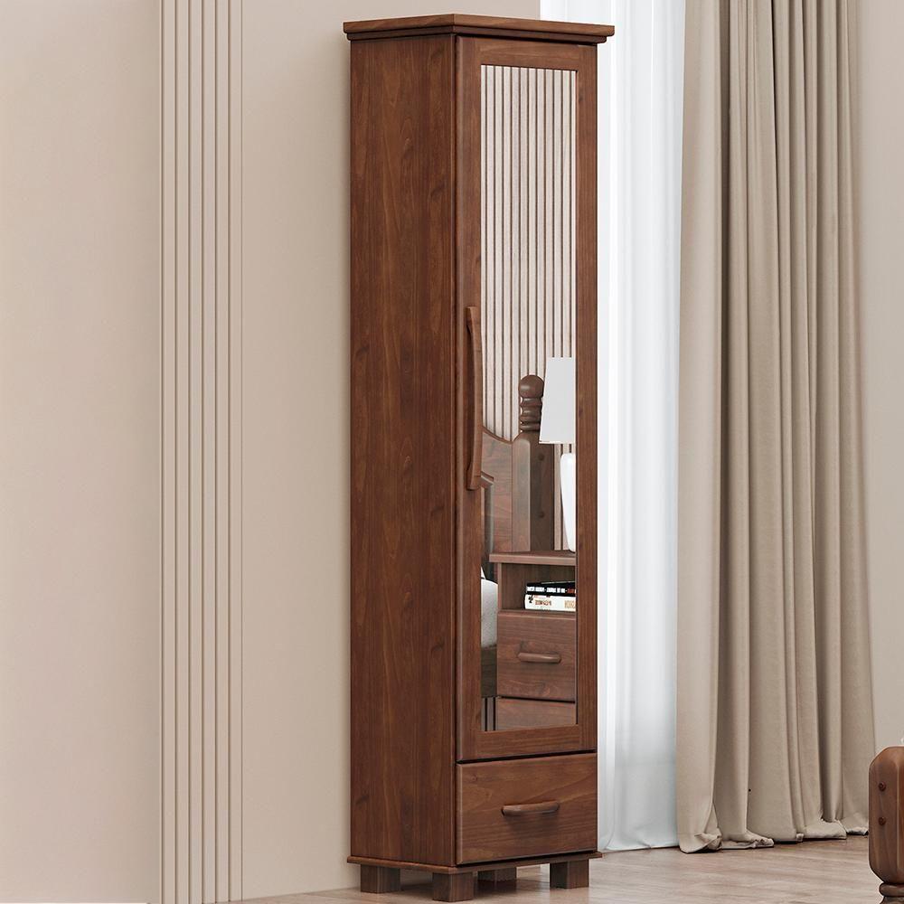 Sapateira 1 Porta Espelho Madeira Maciça 194x47 Cm 2255 Cafe Milani Store Cafe - 2