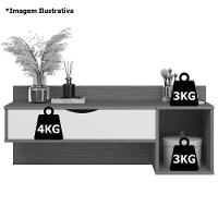 Penteadeira Camarim Suspensa Com Espelho E Nichos Make Cinamomo/off White - 5