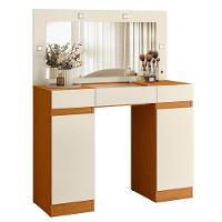 Penteadeira Camarim Porta Joias 3 Gavetas 2 Portas Princess Cinamomo/off White - 1