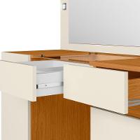 Penteadeira Camarim Porta Joias 3 Gavetas 2 Portas Princess Cinamomo/off White - 7