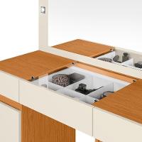 Penteadeira Camarim Porta Joias 3 Gavetas 2 Portas Princess Cinamomo/off White - 8