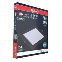 Luminária Led Embutir Quadrada 18w Bivolt Preto 6500k Avant - 1