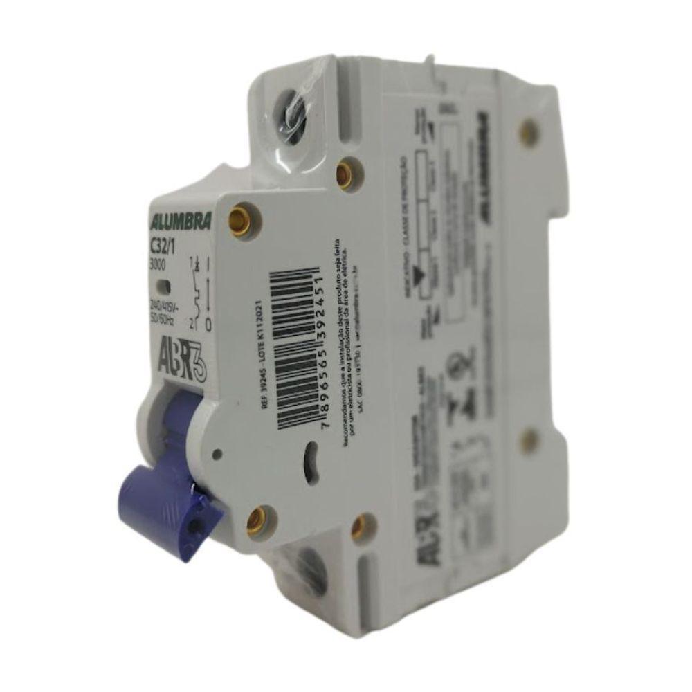Disjuntor Din Unipolar Alumbra C32/1 - 32a - 2