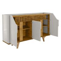 Aparador Buffet Com 4 Portas Retrô 160cm Multimóveis Cr50105 Off White Naturalle - 5
