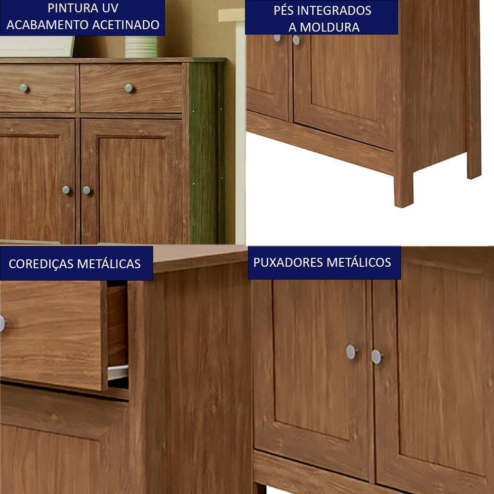 Balcao Buffet 4 Portas 4 Gavetas 154 Cm R626 Diamond Dtall Diamond - 3