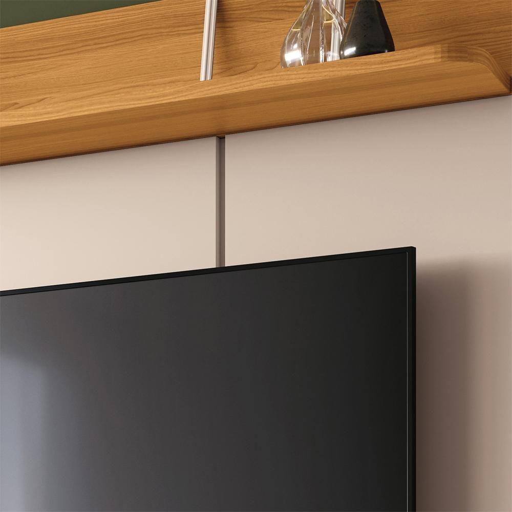 Home Painel Decorativo Suspenso Messier Para Tv Até 70 Polegadas Off White/cinamomo G26 - Gran Belo - 4