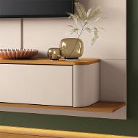 Home Painel Decorativo Suspenso Messier Para Tv Até 70 Polegadas Off White/cinamomo G26 - Gran Belo - 3