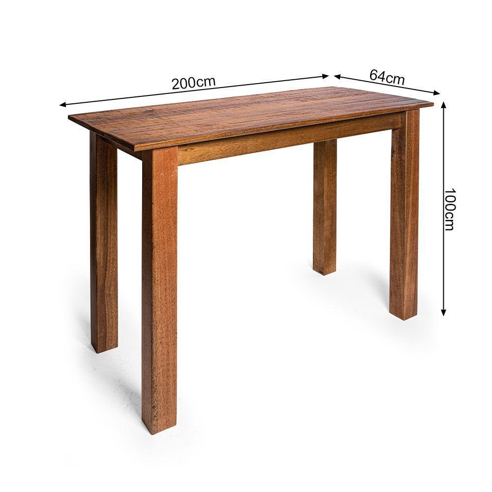 Conjunto Decorativo Aparador 2,00m Com 4 Banquetas Bh Para Hall De Apartamento Em Madeira Maciça - N - Bege - 2