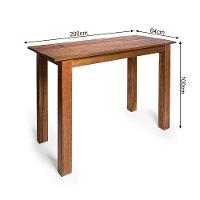 Conjunto Decorativo Aparador 2,00m Com 4 Banquetas Bh Para Hall De Apartamento Em Madeira Maciça - N - Bege - 2