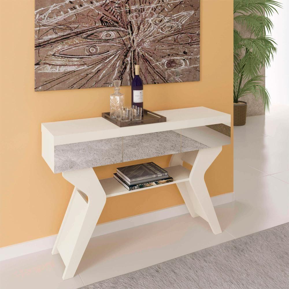 Aparador Sala Estar Com Espelhos 120 Cm 4149 Off White Arly - 8