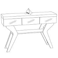 Aparador Sala Estar Com Espelhos 120 Cm 4149 Off White Arly