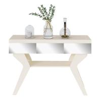 Aparador Sala Estar Com Espelhos 120 Cm 4149 Off White Arly - 5