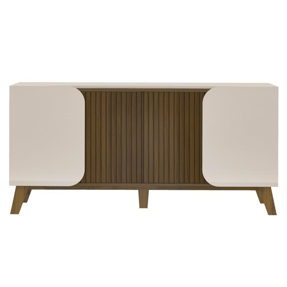 Buffet 4 Portas Sala De Jantar 160 Cm 4505 Off White Pinho Arly Off White Pinho - 1