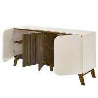 Buffet 4 Portas Sala De Jantar 160 Cm 4505 Off White Pinho Arly Off White Pinho - 5