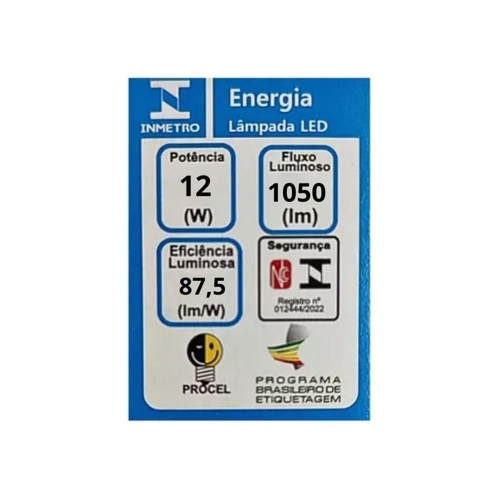 Lâmpada Led A60 Blumenau 12w 6500k Luz Branco Frio - 3