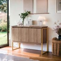 Buffet Aparador Com 3 Portas Miami Affara Dourado - 4