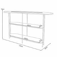 Kit Aparador Para Sala Friesen Com 02 Mesas De Centro Redonda Allure B01 Castanho - Lyam Decor - 7