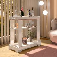 Carrinho Bar Com Rodizios 80 Cm 4627 Off White Arly - 8