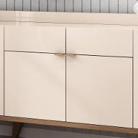 Buffet Balcão Decorativo Albâni Sala De Jantar Pés Madeira Mdp/mdf Off White/castanho G26 - Gran Belo - 5