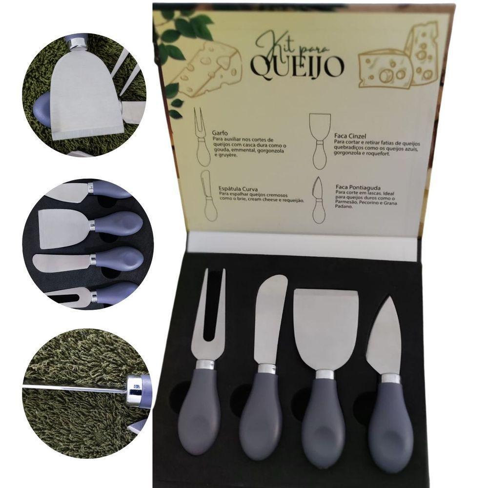 Conjunto Jogo Para Queijo Premium 4 Peças Gourmet Mesa Posta - 7