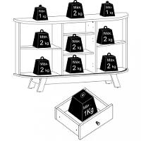 Buffet Aparador 3 Portas E 1 Gaveta 100% Mdp Brianza Cumaru/opala - 5