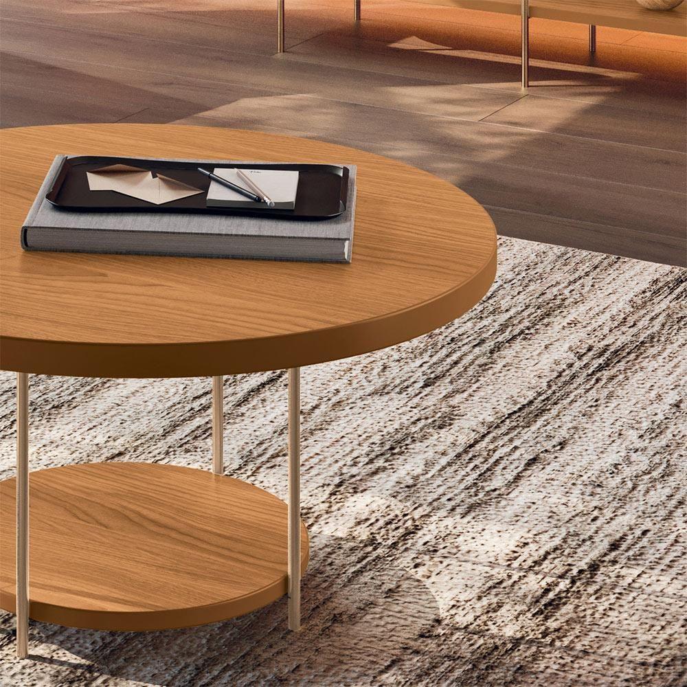 Conjunto Decorativo Aparador E Mesa De Centro Walker Pés De Aço Tampo Mdf Cinamomo G26 - Gran Belo - 7